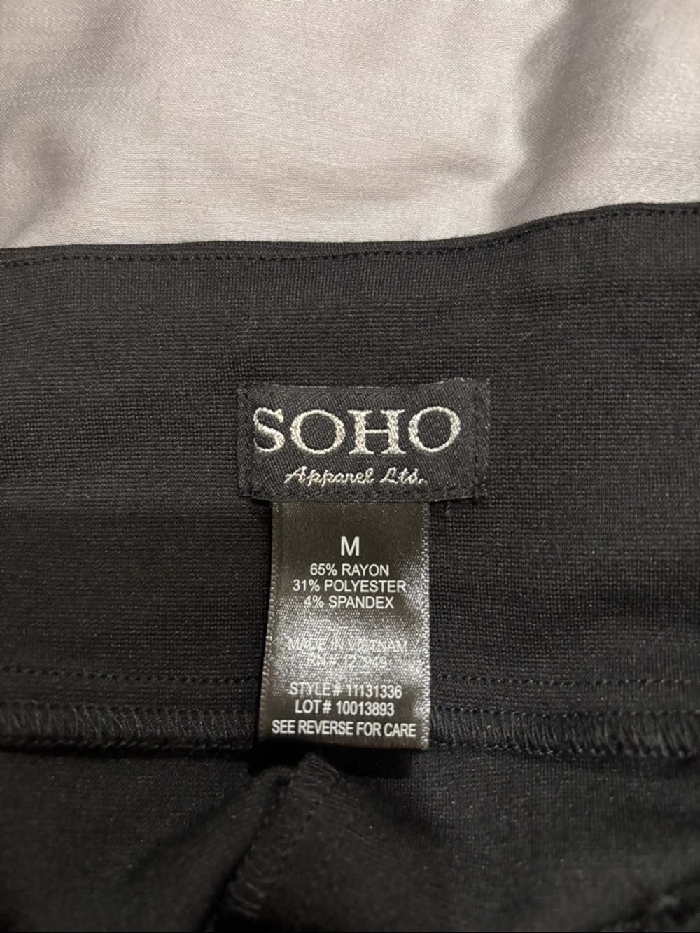 Women's Black Pull-On Ponte Pants - Picture 8 of 8
